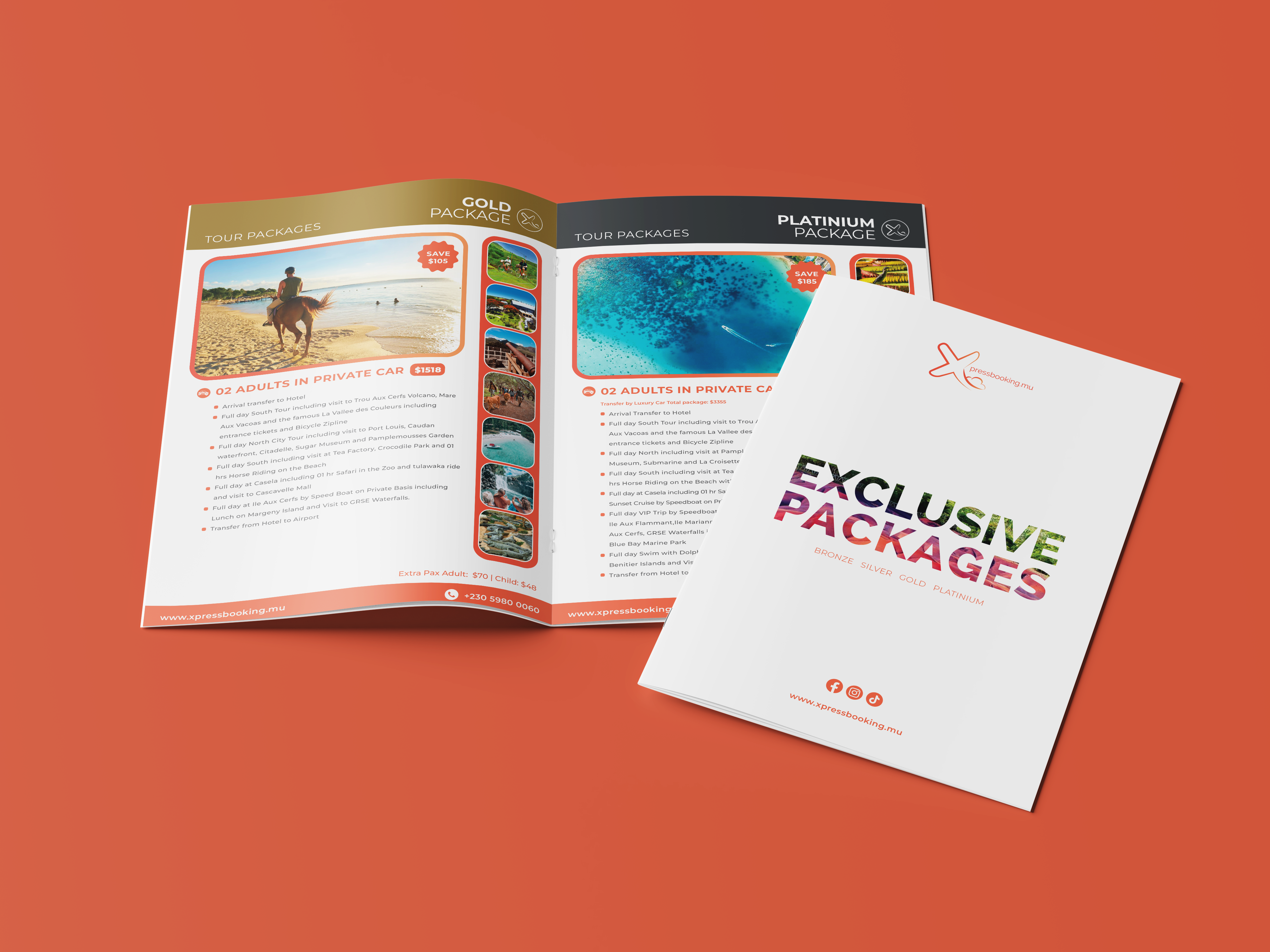 Xpress Booking Travel Agency Marketing Layout Brochure Design